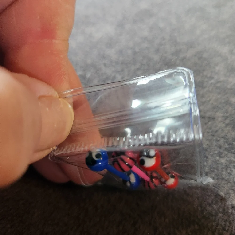 🌞3Pcs Mixed Color Acrylic Rod Tongue. - Picture 2 of 4